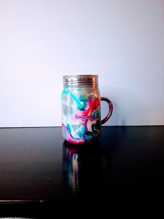 16oz. Holographic Alcohol Ink Swirl Tumbler